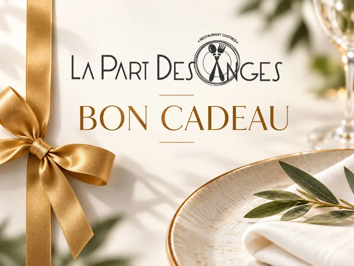 Table dressée pour un bon cadeau au restaurant La Part des Anges